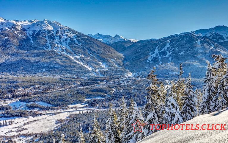 Vista de las estaciones de esquí de Whistler y Blackcomb